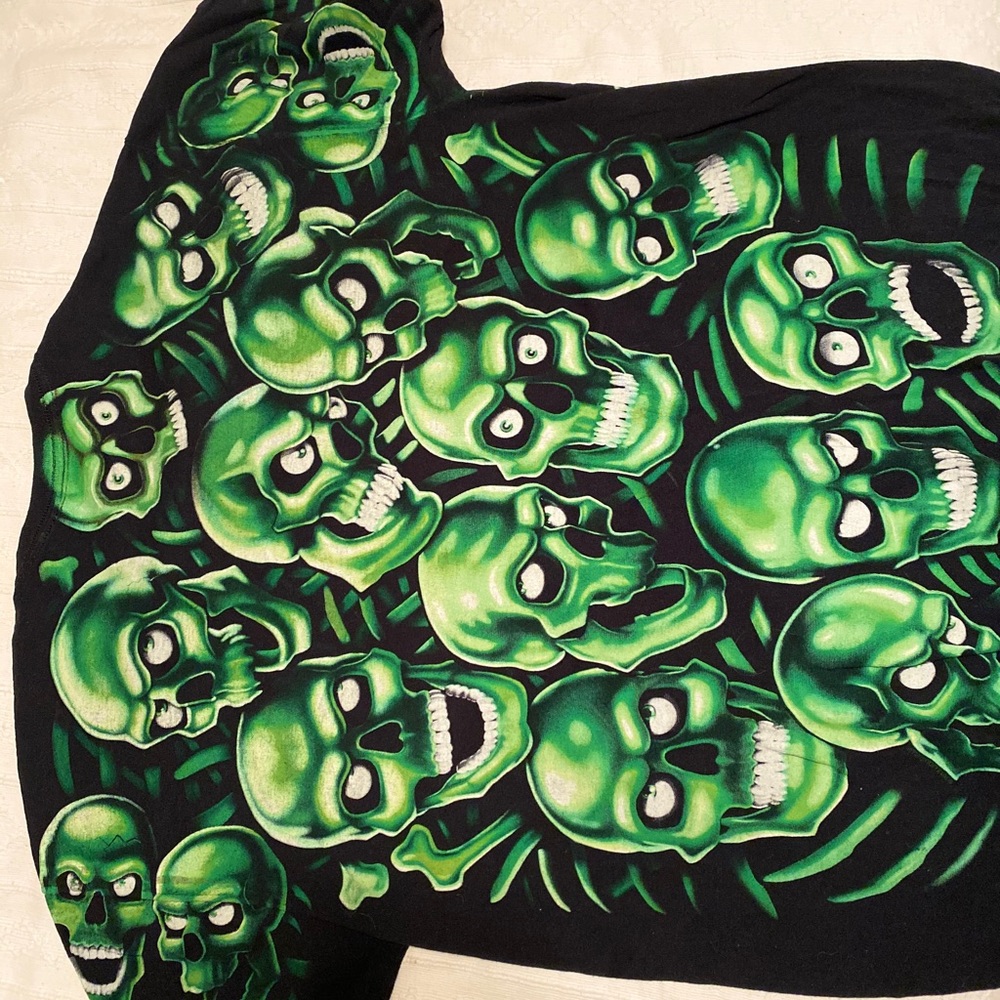 COOL AS HELL GLOW IN THE DARK SKULL SHIRT